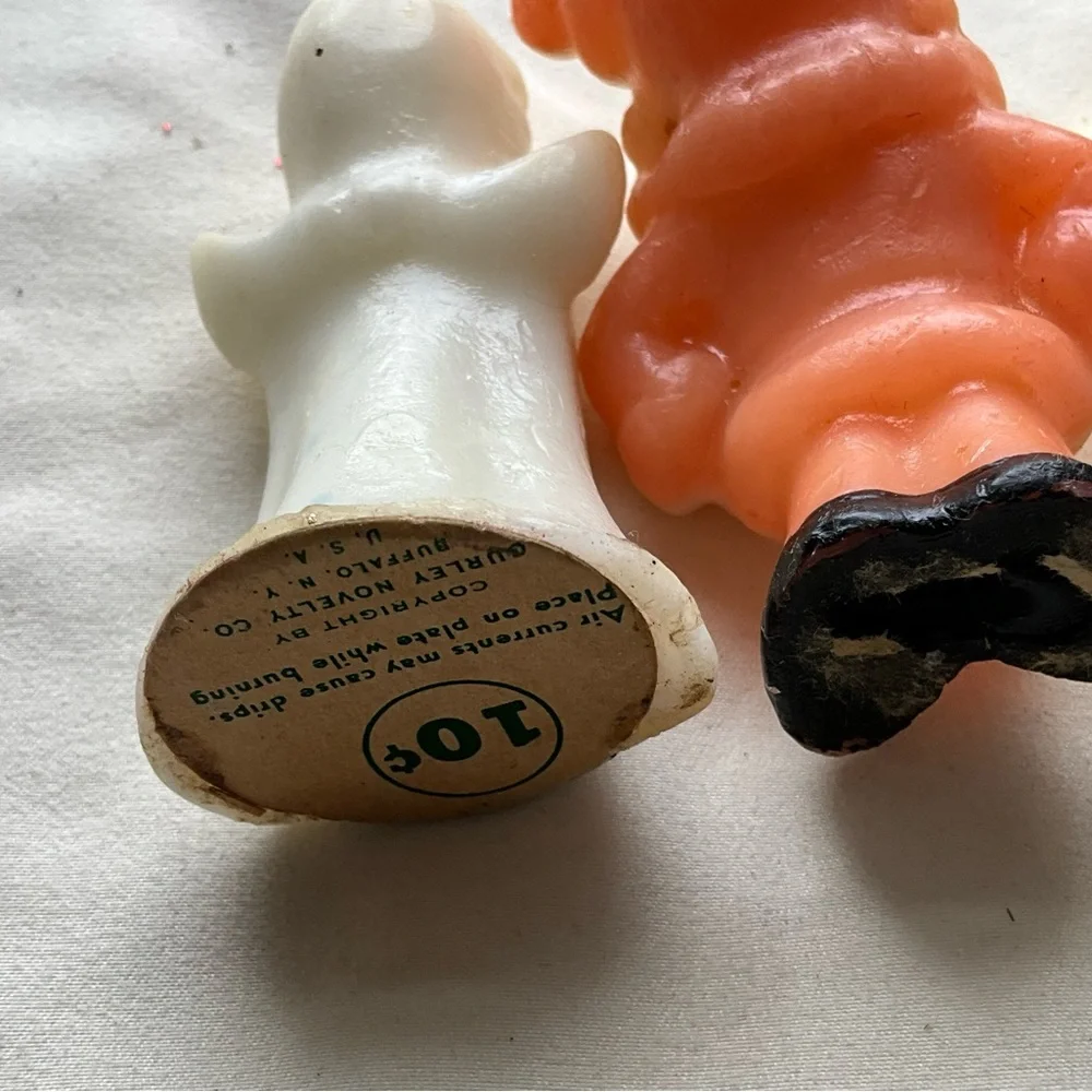 Vintage Lot of 3 Gurley Christmas Candles Angels and Santa